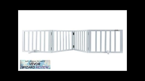 VEVOR Free Standing Dog Gate 24" H x 80.3" W Freestanding Pet Review