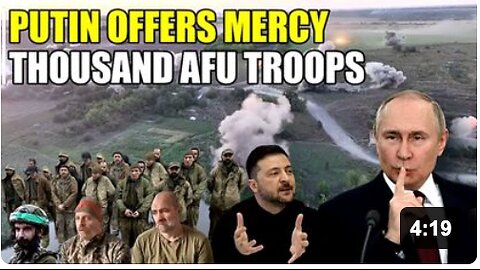 Putin offers mercy to 10 000 surrendering Ukrainian troops in Kupyansk and Pokrovsk!
