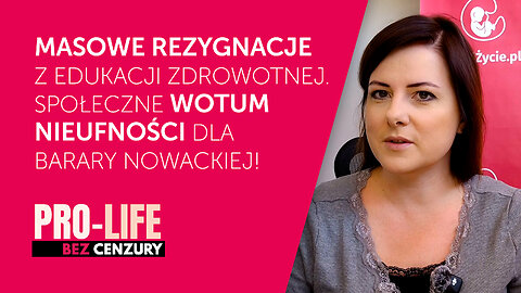 MASOWE REZYGNACJE Z EDUKACJI ZDROWOTNEJ. SPOŁECZNE WOTUM NIEUFNOŚCI DLA BARBARY NOWACKIEJ!