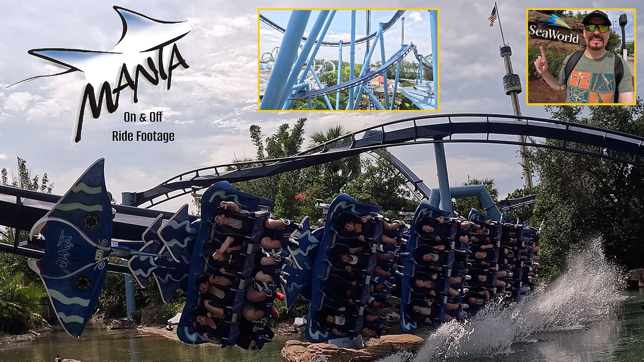 A Sensational Snippet from Rider of Roller Coasters: MANTA @ SEAWORLD Orlando On & Off Ride Footage