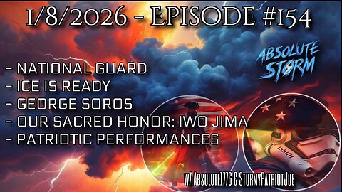 Absolute Storm Ep 154 1/8/2026 6pm EST NG|ICE|Soros|PP|Our Sacred Honor