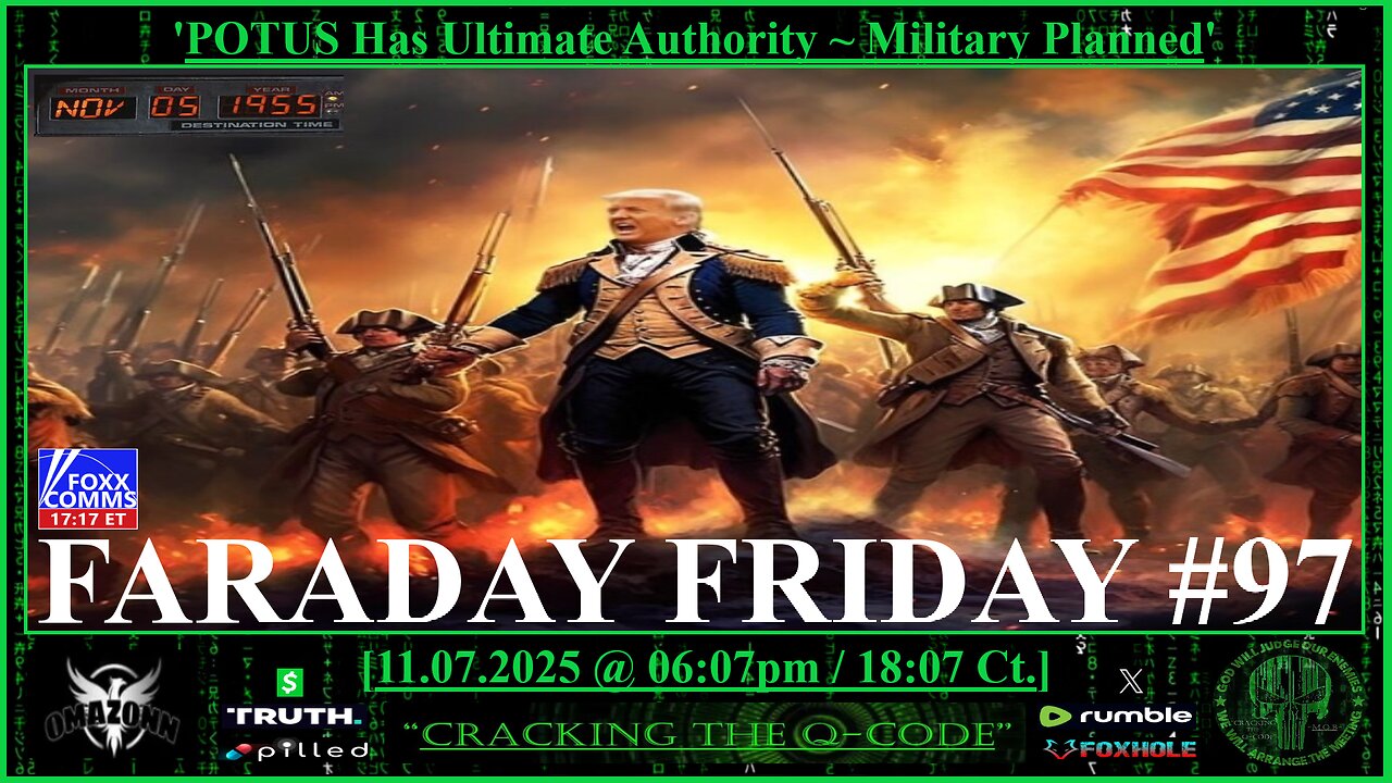 FARADAY FRIDAY #97 - 'POTUS HAS ULTIMATE AUTHORITY ~ MILITARY PLANNED'