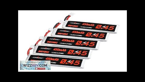 5Pcs URUAV 3.8V 450mAh 80C/160C 1S Lipo Battery PH2.0 Plug for Happymodel Review