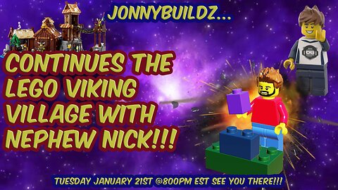 JonnyBuildz...continues the Lego Ideas Viking Village with Nephew Nick!!! Episode 186