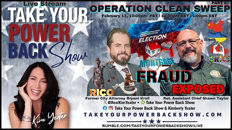 JOIN US LIVE -OPERATION CLEAN SWEEP PART 2- Thursday 2/13 at 10am PST 12pm CST 1pm EST