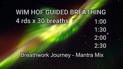 Wim Hof-style guided breathing 4x30, shorter pauses