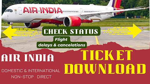 How To Download Air india Flight Ticket Downlaod || Air India Ticket Download PNR || Air india