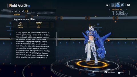 aegiochusmon blue all digivolution/de-digivolution/profile Digimon Story Time Stranger