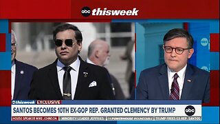 Speaker Johnson SCHOOLS ABC Host On George Santos' Clemency