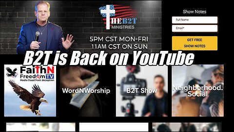 B2Ts YouTube Restored After 5 Years. Big Event Friday Night!