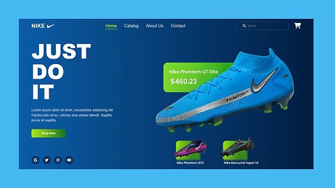 Responsive Sneaker Website Design using React JS | Modern Shoe Store UI | Source Code