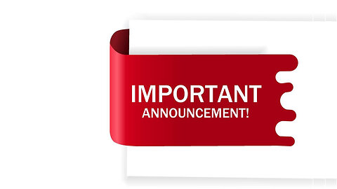 Important Announcement for 2026.