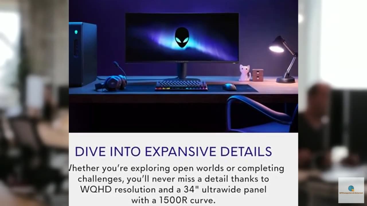 Alienware 34 Curved Gaming Monitor – AW3425DWM - 34-inch WQHD 180Hz 1ms Display,