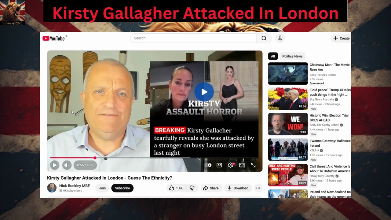 Kirsty Gallagher Attacked In London