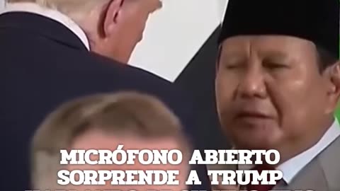 Donald Trump and the Indonesian president left the microphone open, leaking their conversation