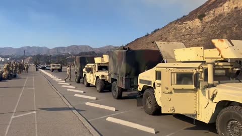 The California National Guard is deploying and organizing along the Pacific Coast Highway