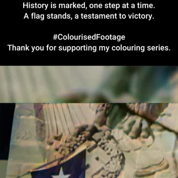 Defiant Banner US Soldier Raises Texas Flag #ColourisedHistory