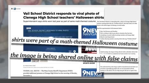 Fact Check: Vail School District Teachers 'Problem Solved' T-Shirts NOT Related To Charlie Kirk