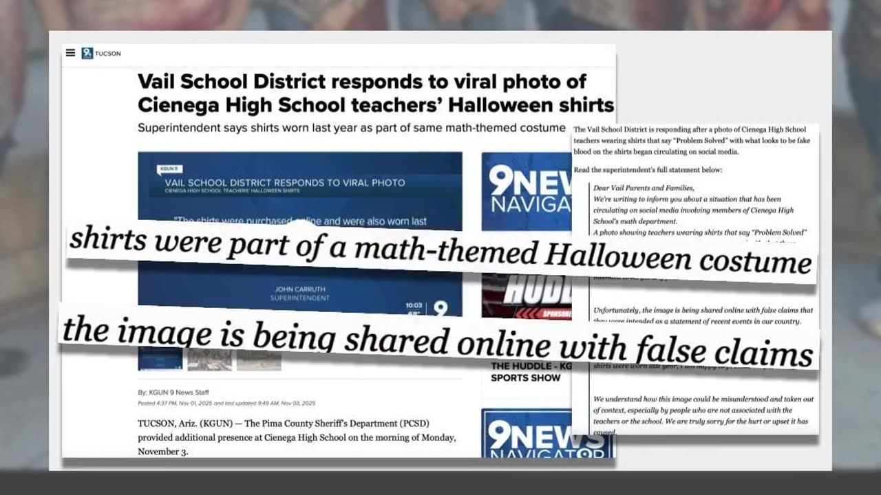 Fact Check: Vail School District Teachers 'Problem Solved' T-Shirts NOT Related To Charlie Kirk