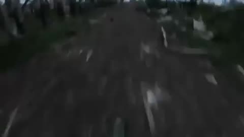 Russian Soldier Motorbikes Through Fronline
