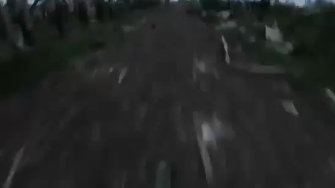 Russian Soldier Motorbikes Through Fronline
