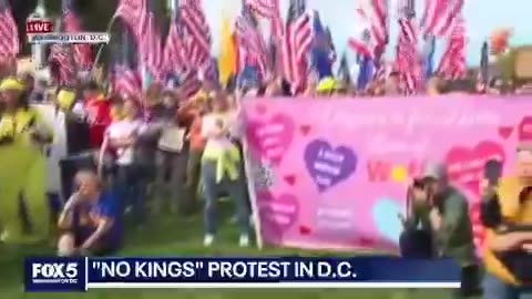 Adam Schiff was seen at the No Kings protest in Washington D.C