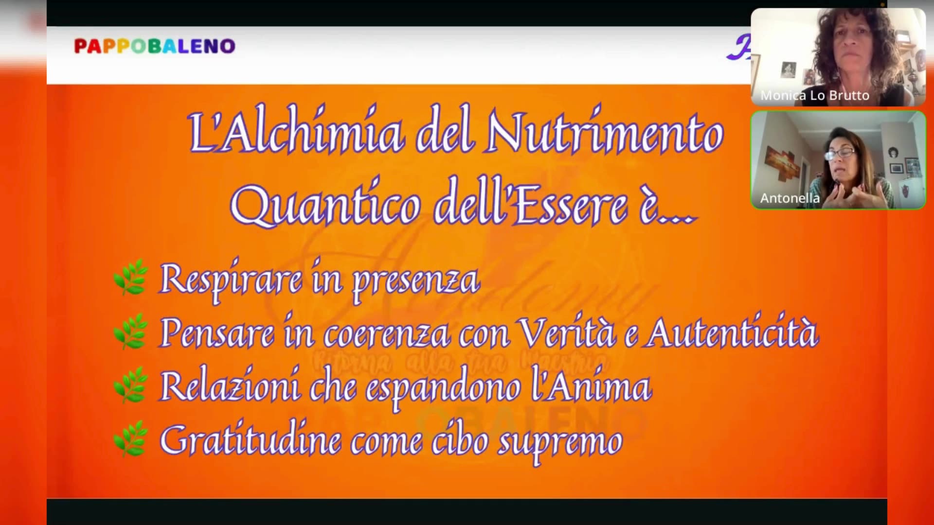 Alchimia nutrimento Quantico dellEssere Diretta 33 minuti