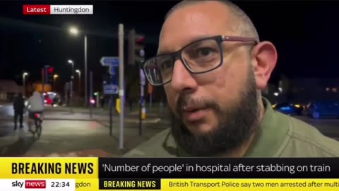 Multiple people stabbed on a train in Huntingdon, UK, two men have been arrested.