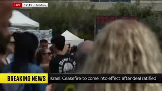 Gaza ceasefire_ Israelis gather in Hostages Square - with some hailing Trump a hero