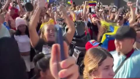 Venezuelans celebrate Maduro's capture on the streets of Chile