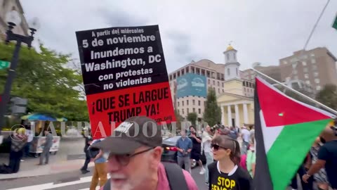 Pro-Hamas protesters threatening President Trump’s life outside the White House