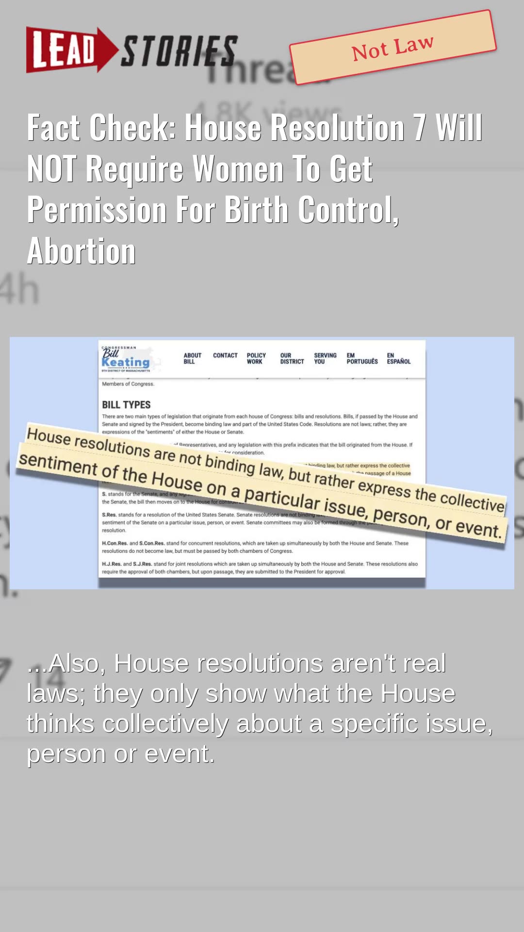 Fact Check House Resolution 7 Will NOT Require Women To Get Permission For Birth Control, Abortion