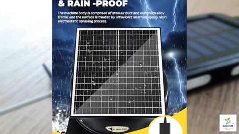 Moonshan Hybrid Solar Attic Fan with Remote Control