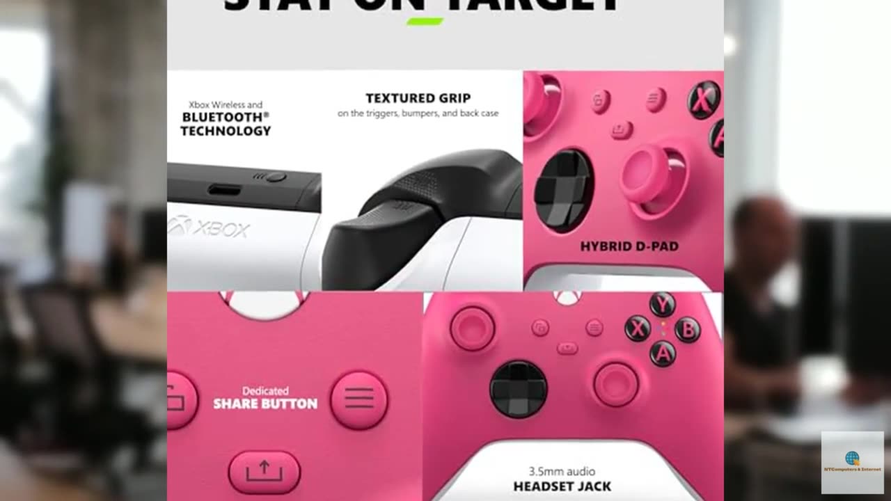 Xbox Wireless Gaming Controller (2025) – Deep Pink – Play on, Windows, Android,