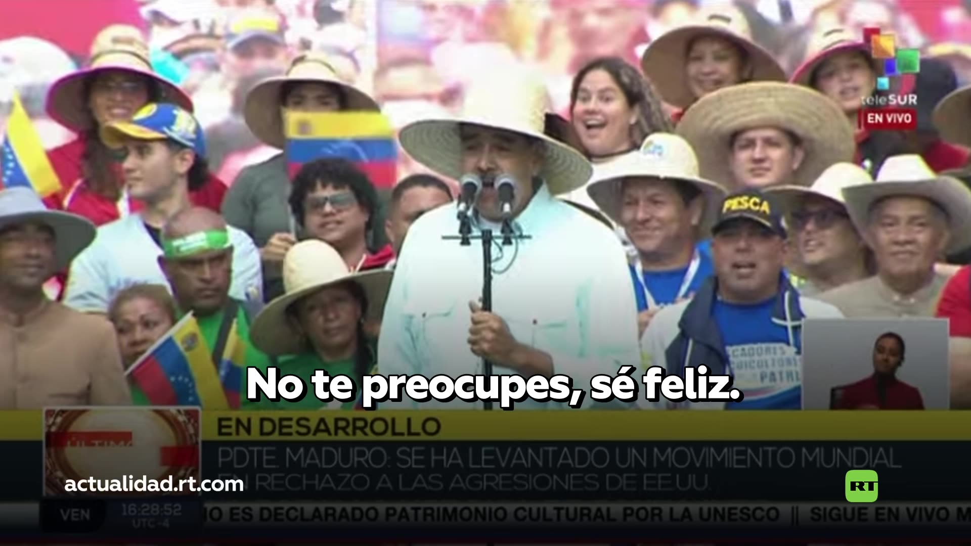 Maduro canta y baila al ritmo de Dont worry, be happy