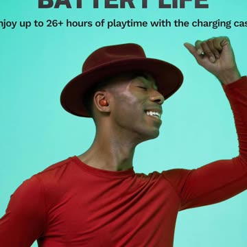 JLab Go Air Pop+ True Wireless Earbuds, in Ear Headphones, Bluetooth Earphones, 35H Playtime