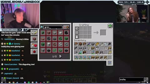 JimboZoomer reacts to Nick appearing on Timcast while playing Minecraft