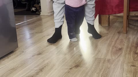 Baby Kayla Walking Practice With Big Brother 🥹🚶