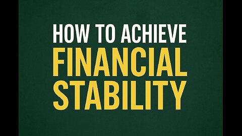 How to achieve financial stability