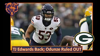 TJ Edwards Back; Odunze Ruled OUT l Bears Week 14 Pre Game vs Packers l Da Bears With Dark