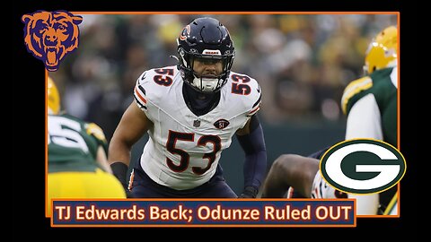 TJ Edwards Back; Odunze Ruled OUT l Bears Week 14 Pre Game vs Packers l Da Bears With Dark