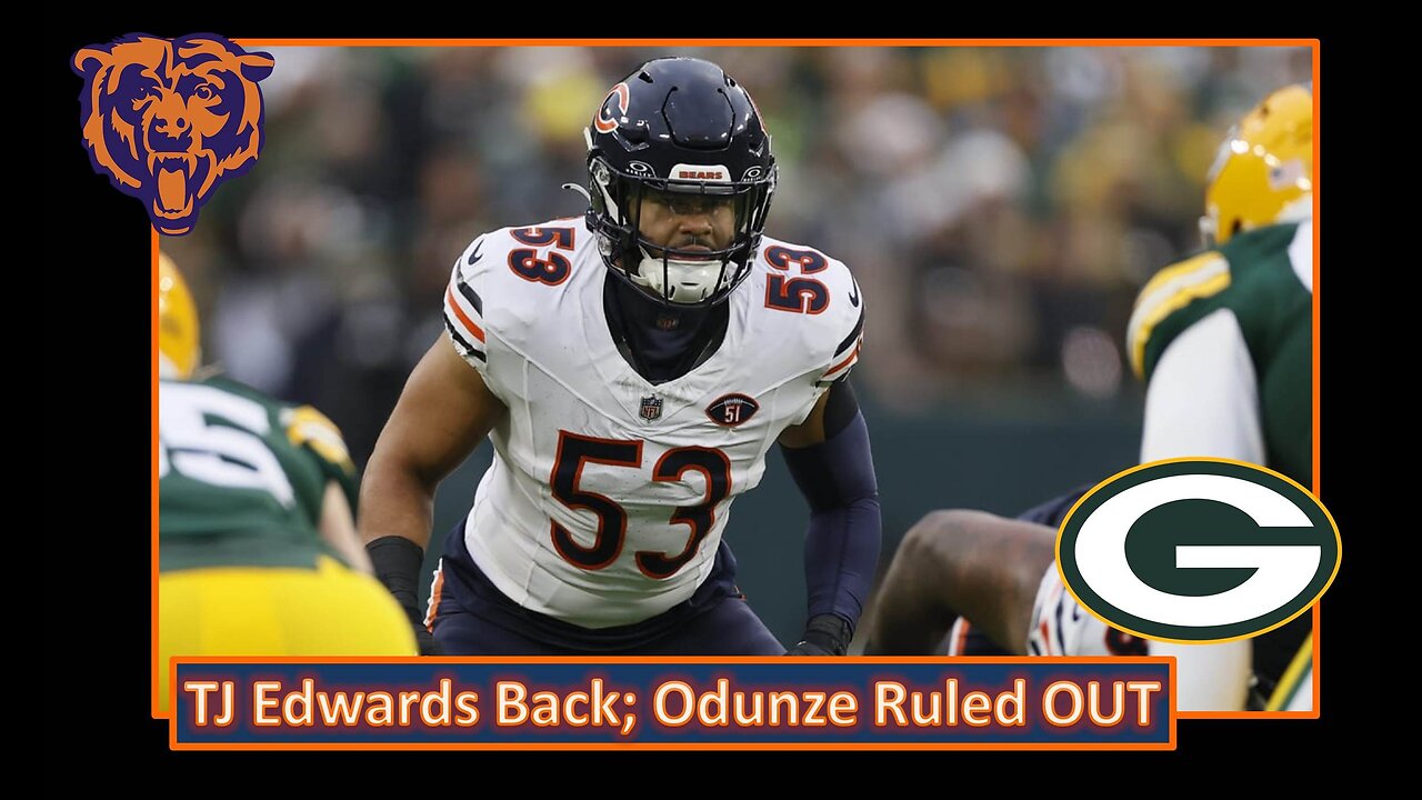 TJ Edwards Back; Odunze Ruled OUT l Bears Week 14 Pre Game vs Packers l Da Bears With Dark