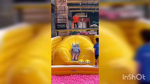 NOT TRY TO LAUGH😂Funny jump trampoline 2024 #game #shorts