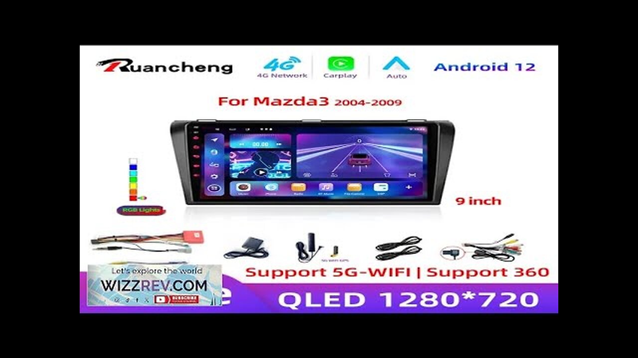 Core Android 12 Carplay for Mazda 3 2004 2005 2006 2007 2008 Review