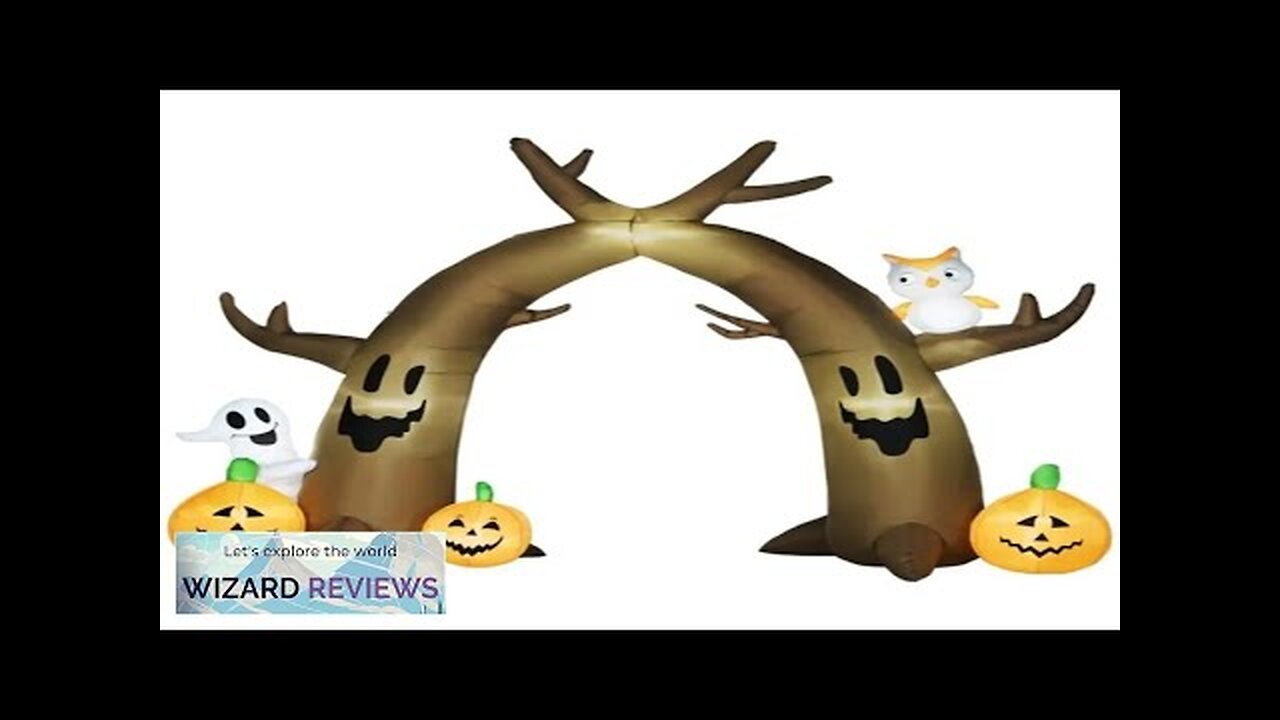 Halloween inflatable arch with ghosts pumpkins and owl brings a cohesive Halloween Review