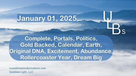 Complete, Portals, Politics, Gold Backed, Calendar, Earth, Original DNA, Excitement, Abundance, Roller Coaster Year, Dream Big