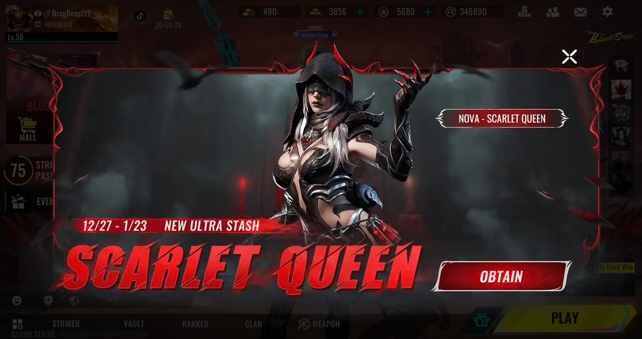 🔴Bloodstrike New Scarlet Nova Ultra Skin