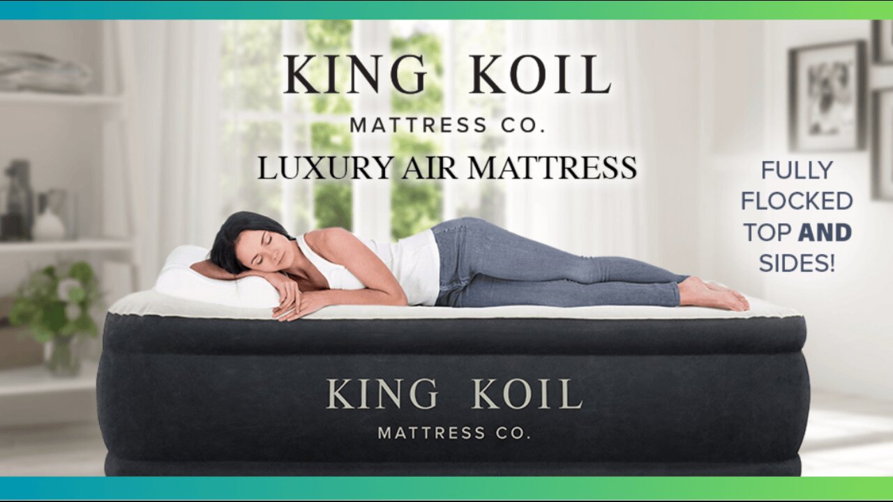 King Koil Air Mattress Queen with Built-In Pump
