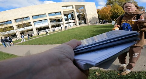 Iowa State Univ: A Much Quieter Day As I Preach the Gospel, One Student Encourages Me, Another Asks For A Gospel Tract, Preaching Jesus To The Masses