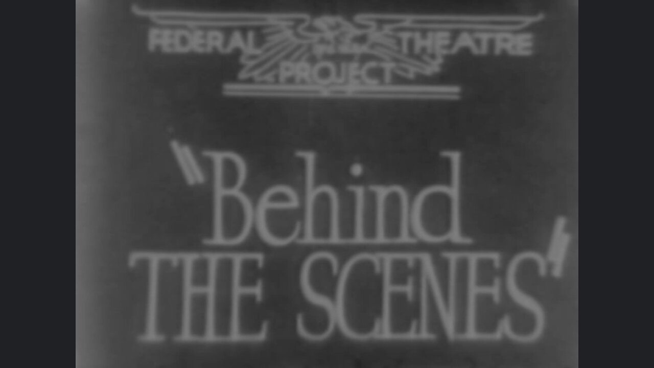 Behind The Scenes (1936 Original Black & White Film)